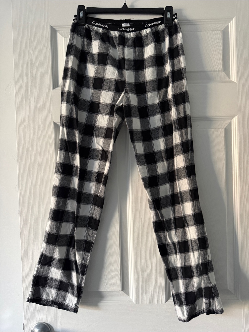 Calvin Klein Black & White Plaid Kids Lounge Pants